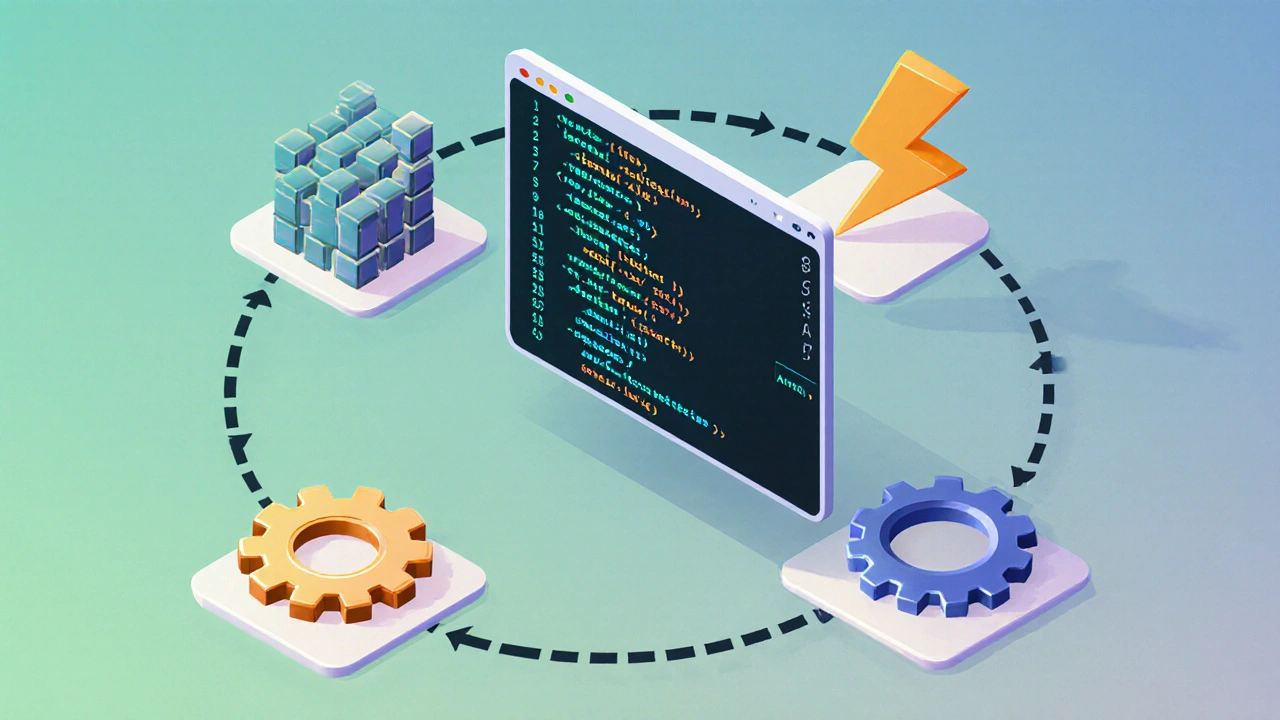Illustration isométrique d&#039;optimisation de contrat avec métaphores visuelles.