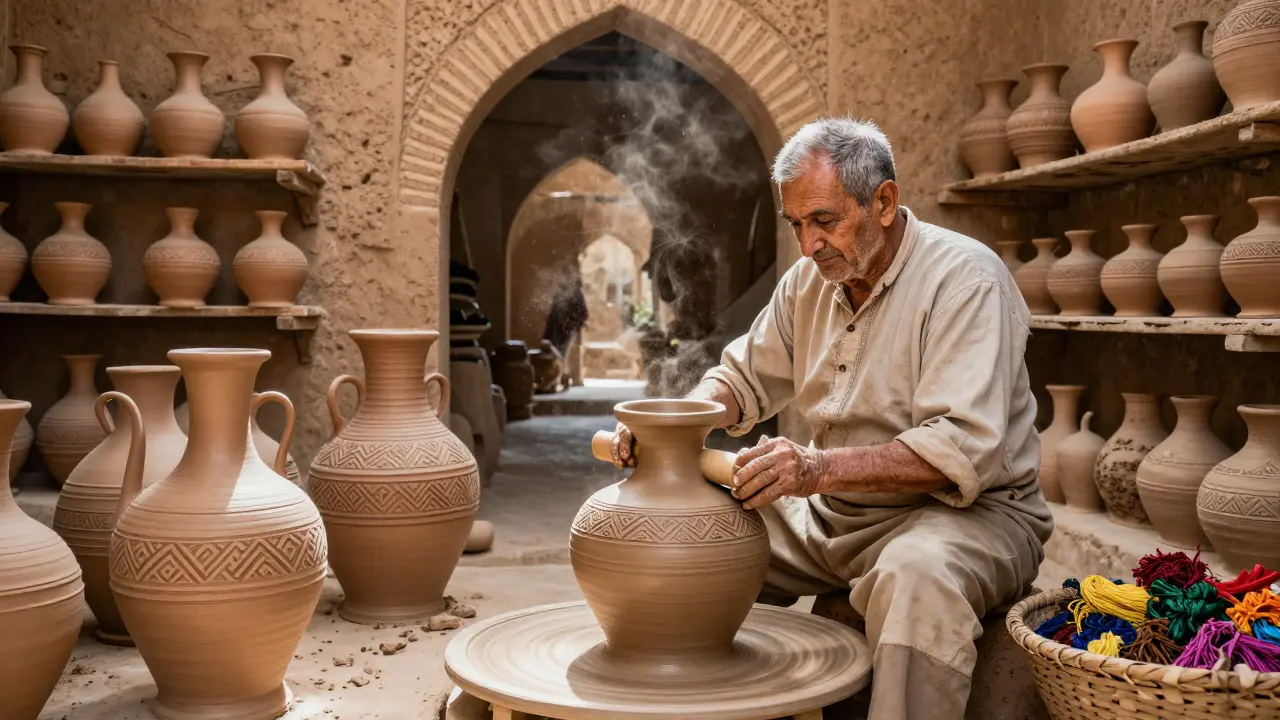 Quelles sont les 4 grandes familles de métiers de l'artisanat algérien traditionnel ?