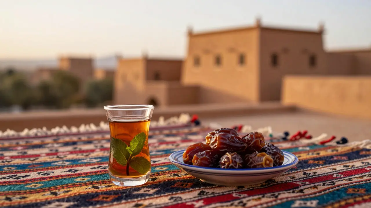 Thé à la menthe et architecture traditionnelle de Ghardaïa.